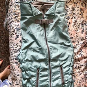 XXXL Teal Dog Coat Fleece Inside
